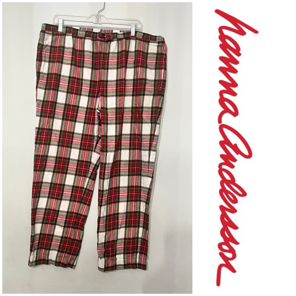 Hanna Andersson Pajama Lounge Pants Plaid Flannel 100% Cotton Pockets‎ Adult XL
